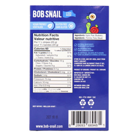 Bob Snail Apple-Pear-Blueberry Stripes