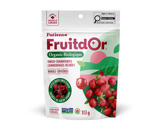 Patience Fruit & Co. Organic Whole Dried Cranberries, Sweetened with Apple Juice