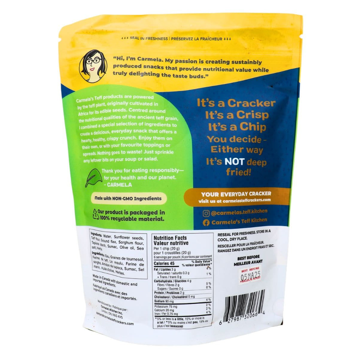 Carmela's Kitchen Tangy Sumac Baked Crisps