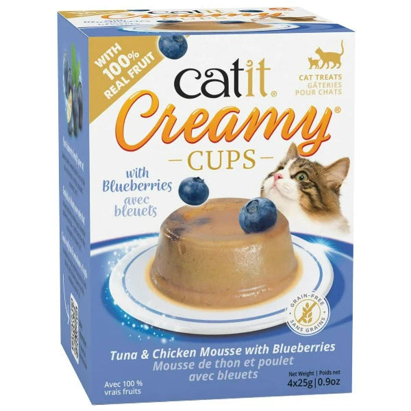 Catit Tuna & Chicken Mousse with Blueberries Creamy Cups
