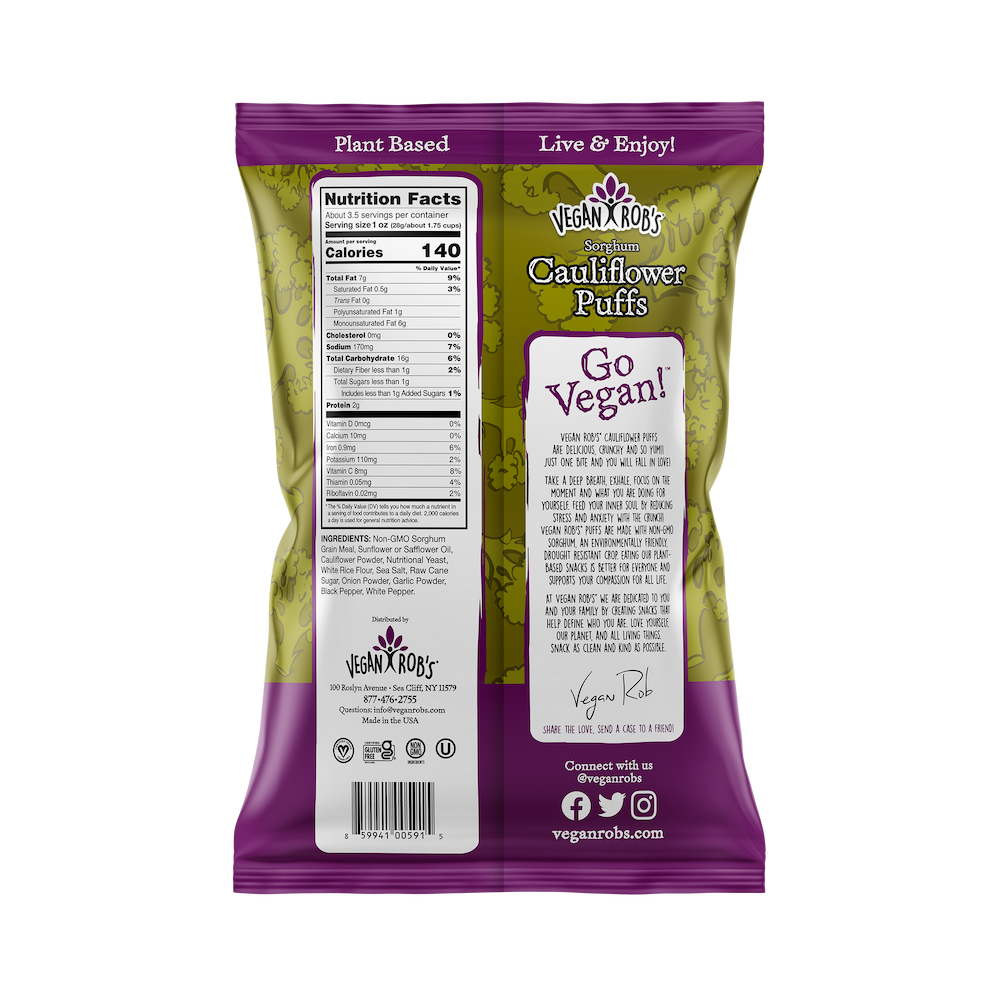 Vegan Robs Probiotic Cauliflower Puffs