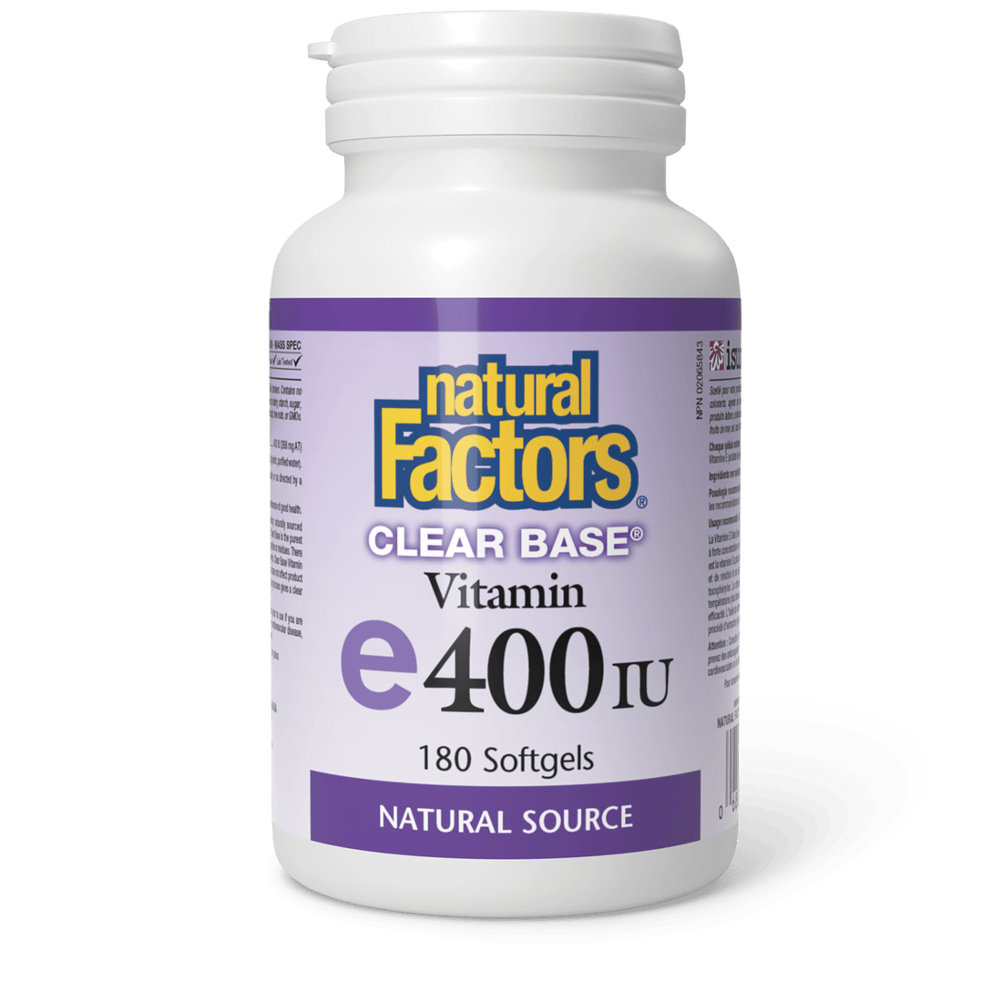 Natural Factors Vitamin E 400 IU Clear Base