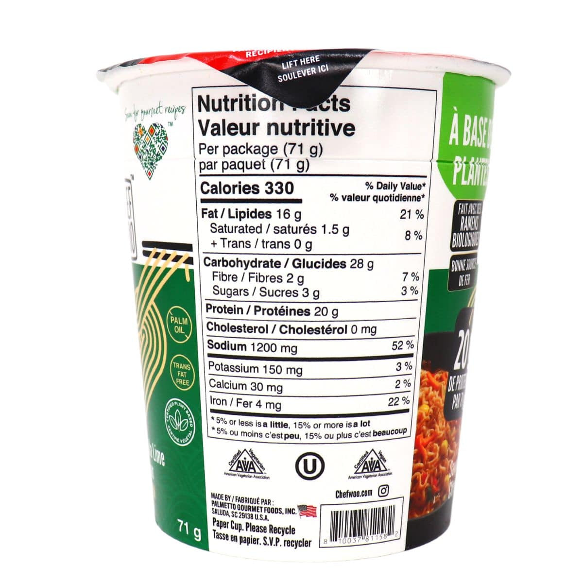 Plant-Based Spicy Tequila Lime Cup Ramen