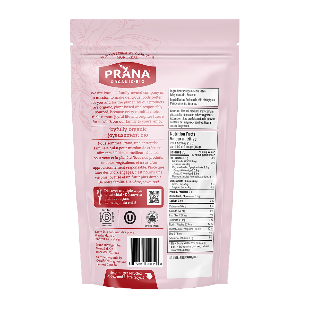 Organic Whole Black Chia Seeds