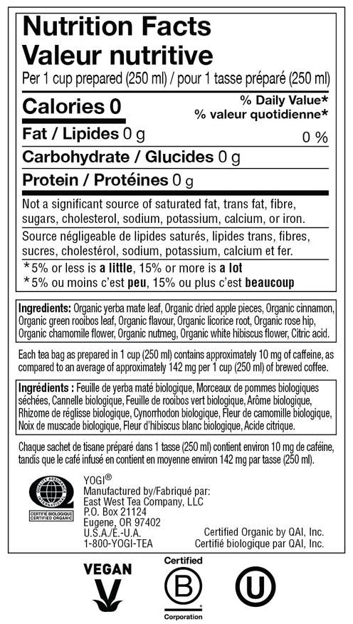 Yogi Tea Organic Green Apple Tea