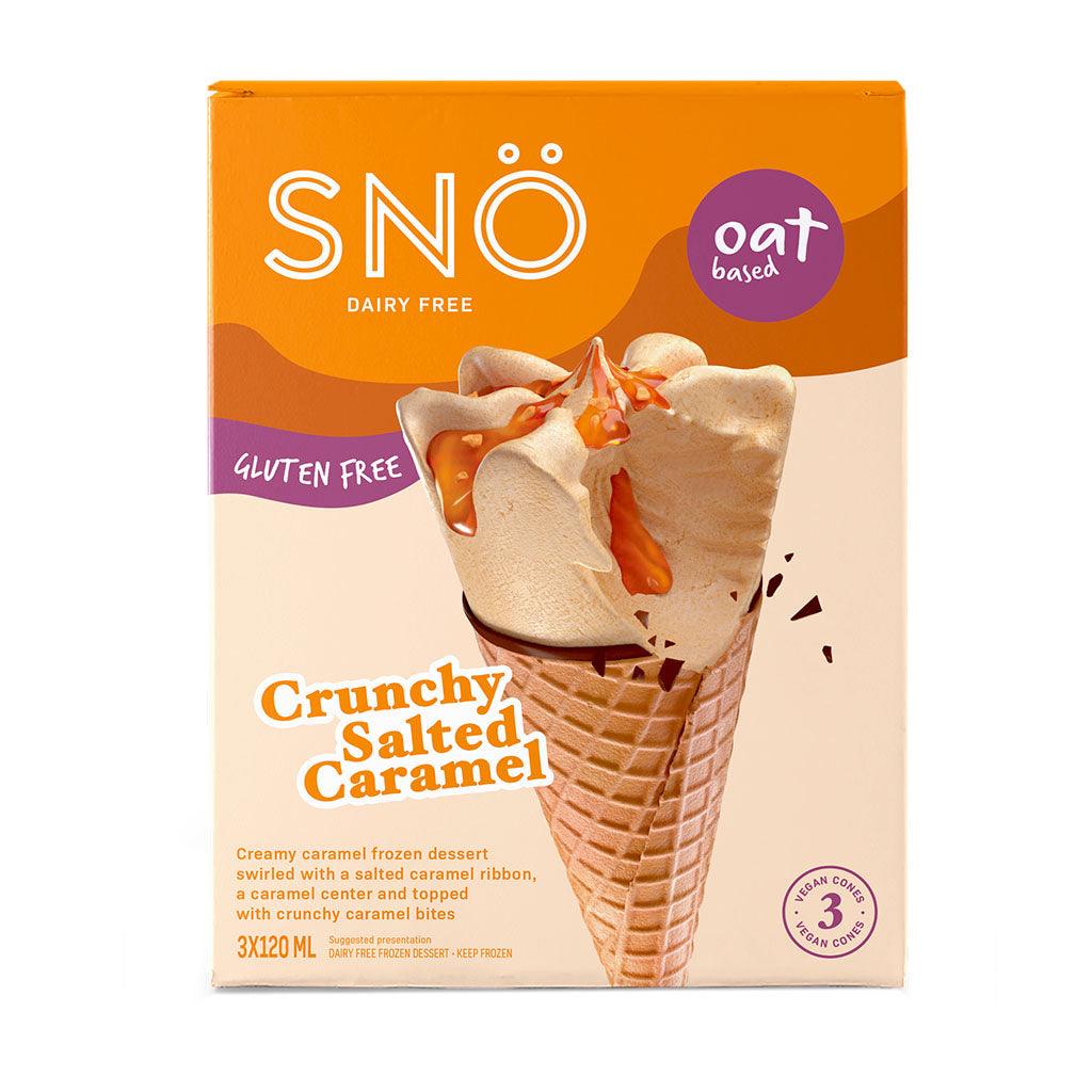 Sno Crunchy Salted Caramel Dairy-Free Cones