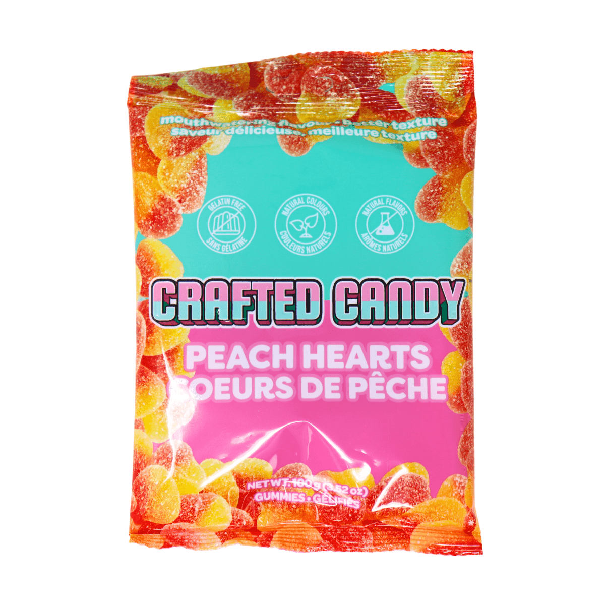 Crafted Candy Vegan Peach Hearts