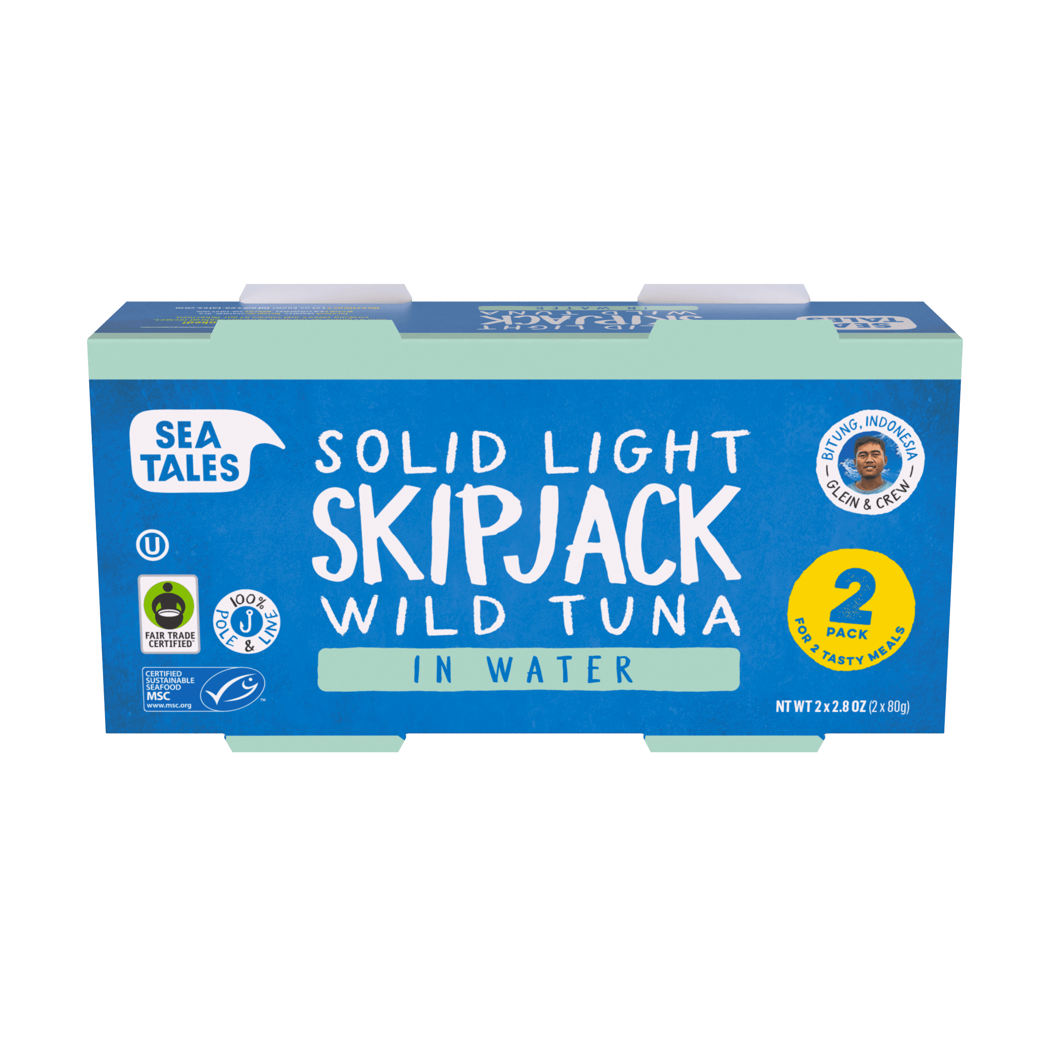 Sea Tales Solid Light Skipjack Wild Tuna in Water Two Pack
