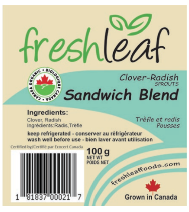 Organic Sandwich Blend Clover-Radish Sprouts