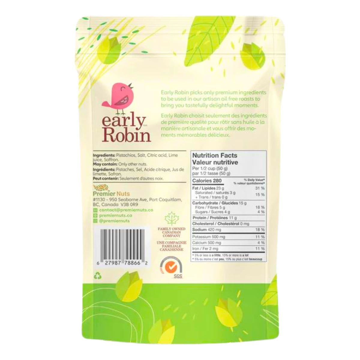 Early Robin Lime & Saffron Pistachios