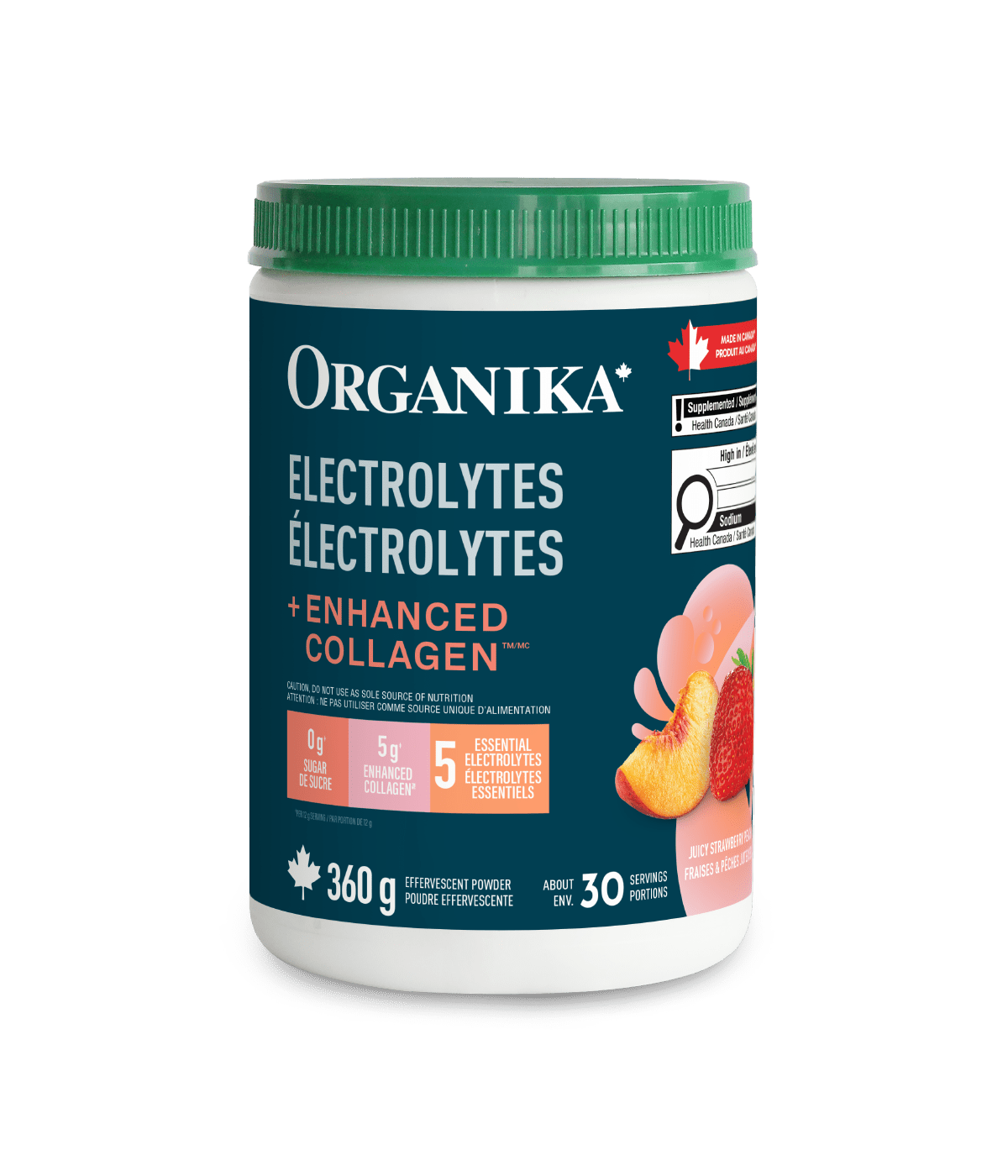 Electrolytes + Enhanced Collagen - Juicy Strawberry Peach