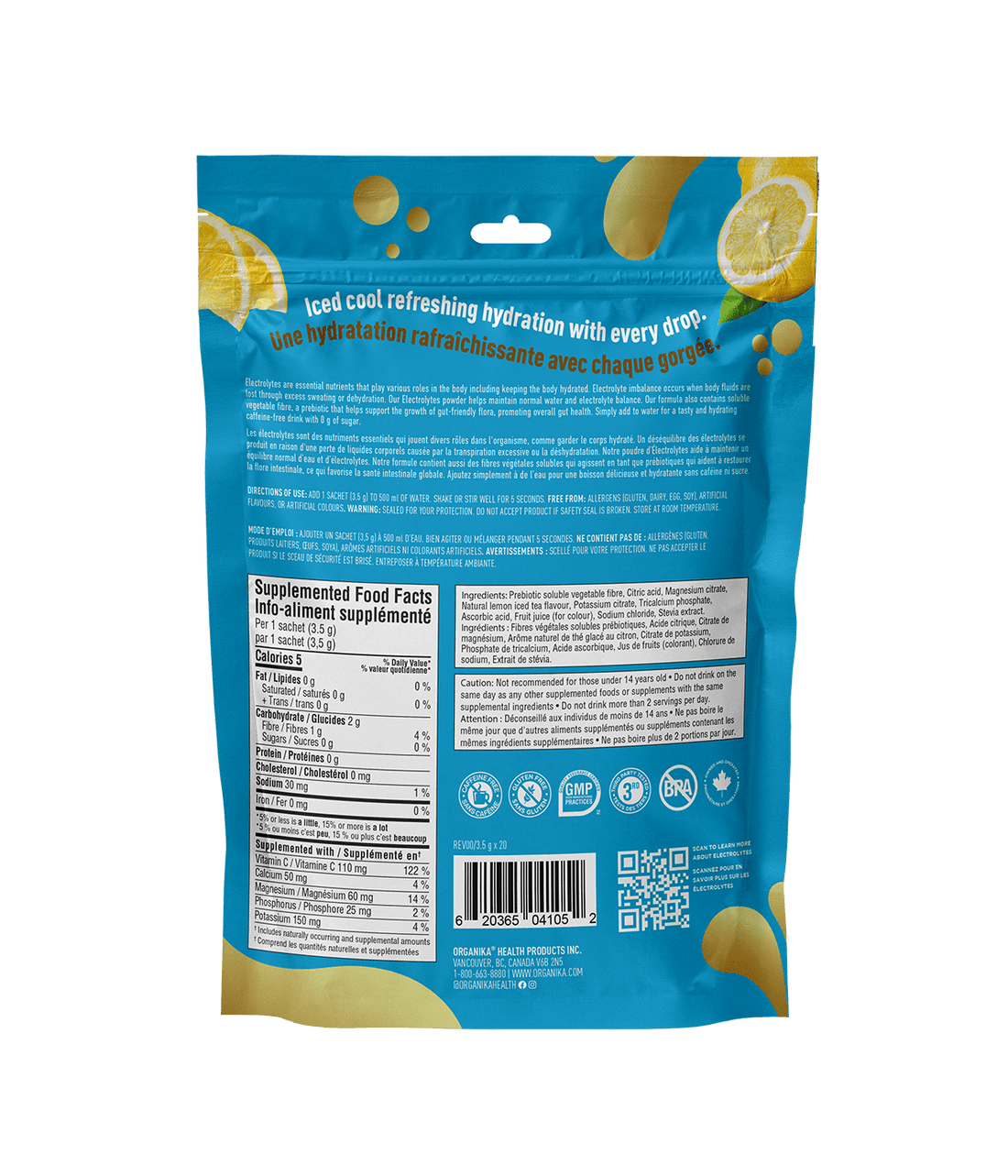 Organika Lemon Iced Tea Electrolytes