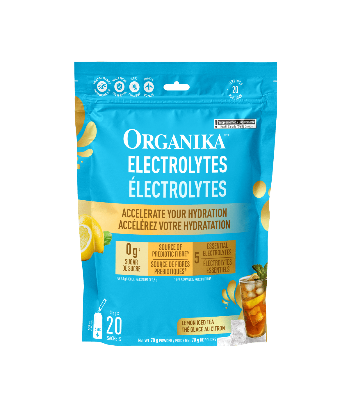 Organika Lemon Iced Tea Electrolytes