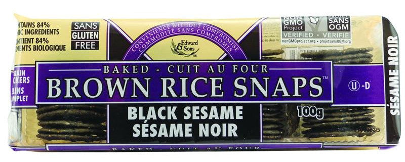 Edward & Sons Organic Black Sesame Rice Snaps