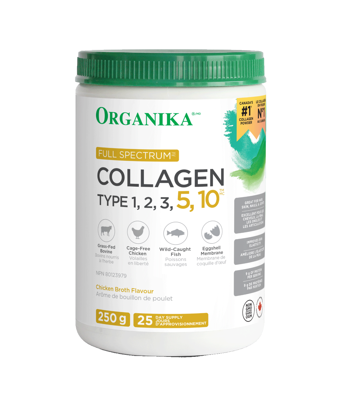 Organika Full Spectrum Collagen Types 1-3, 5, 10.