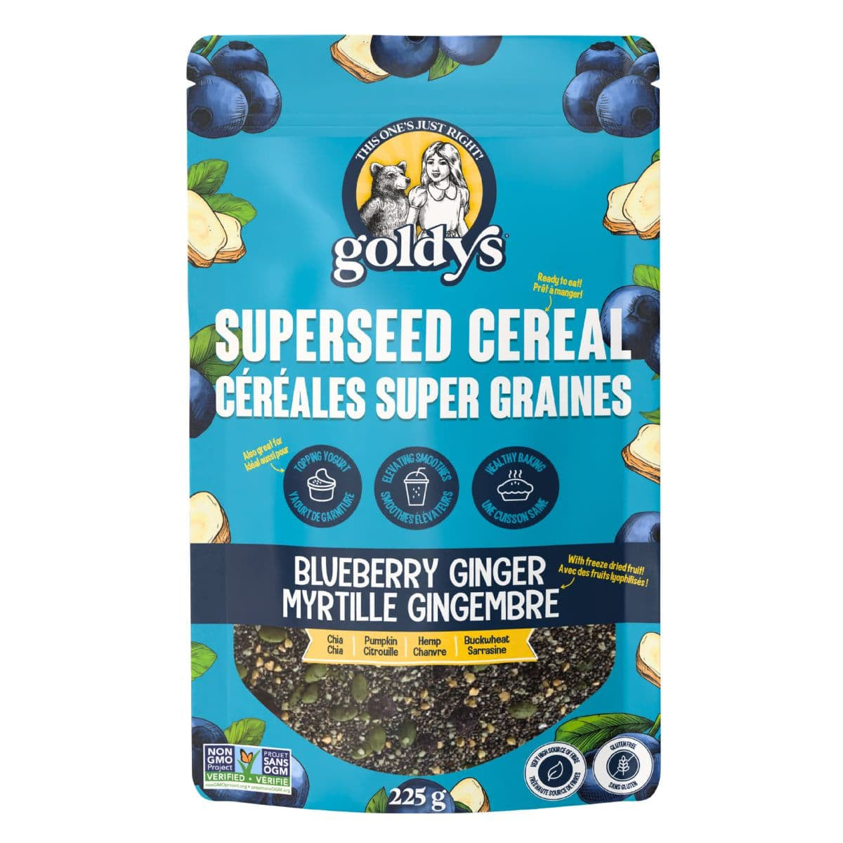Goldys Blueberry Ginger Superseed Cereal