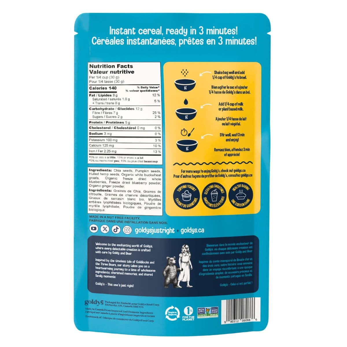 Goldys Blueberry Ginger Superseed Cereal