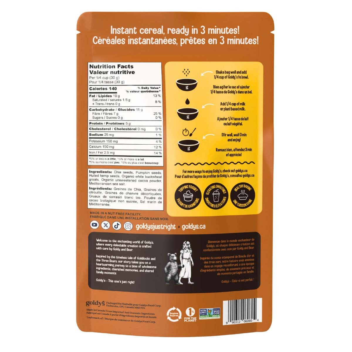 Goldys Salted Cocoa Superseed Cereal