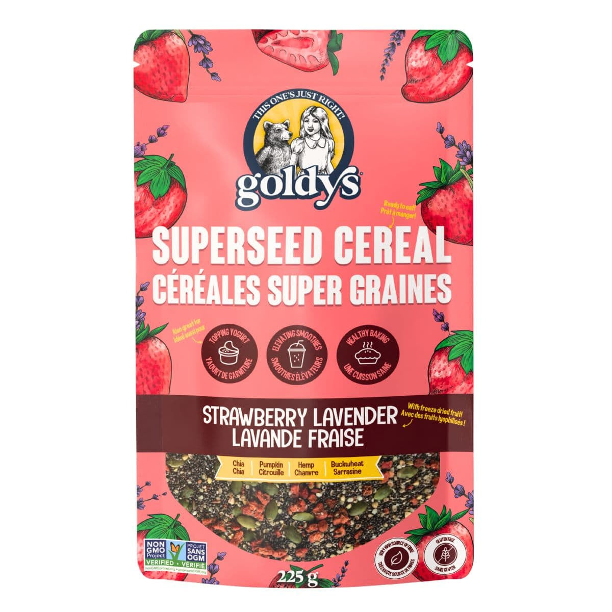 Goldys Strawberry Lavender Superseed Cereal