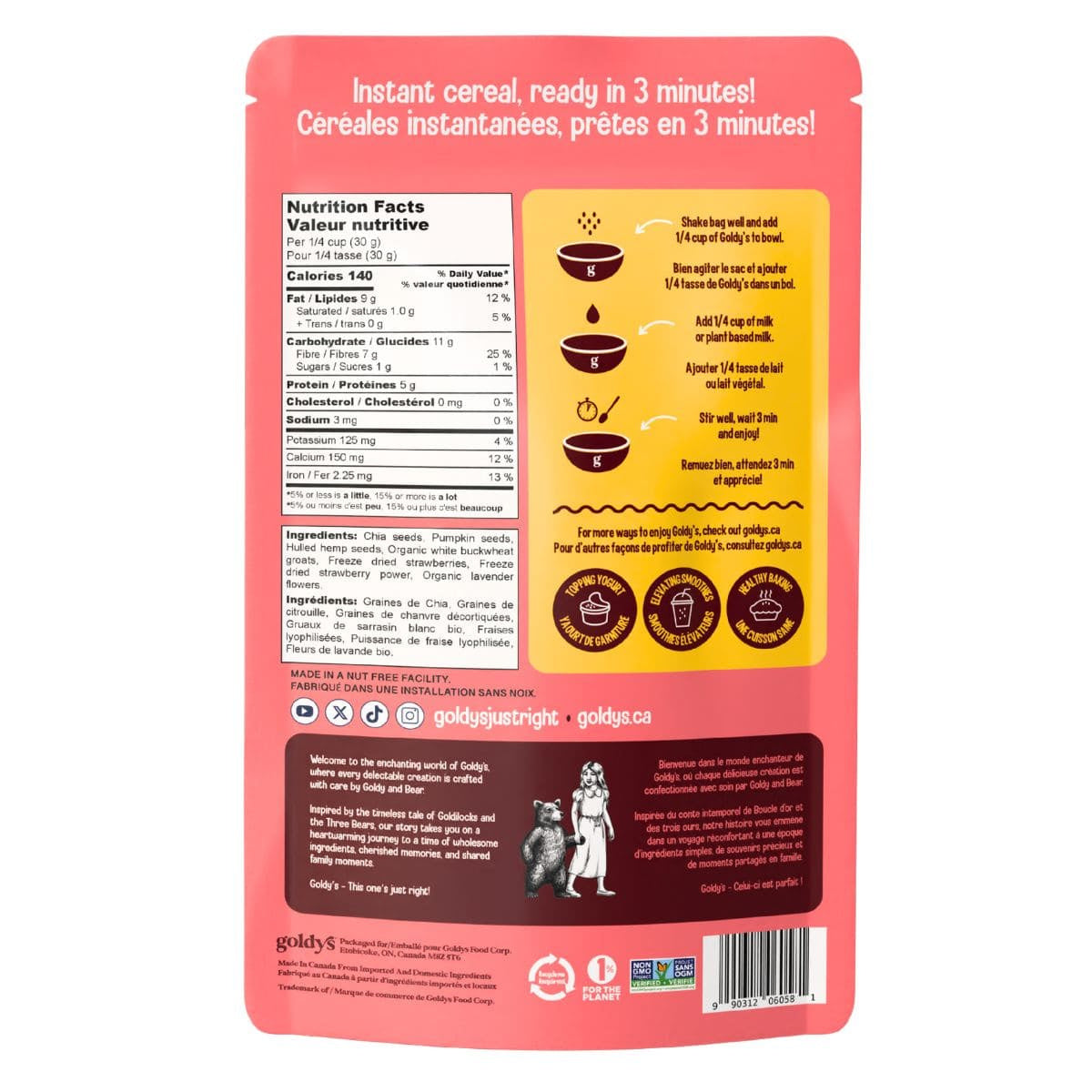 Goldys Strawberry Lavender Superseed Cereal