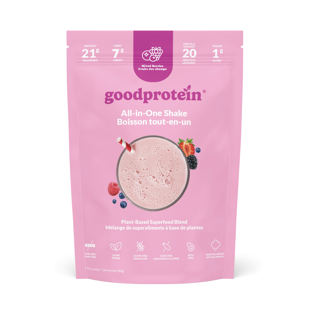 Good Protein Mixed Berries Plant-Based All-in-One Protein