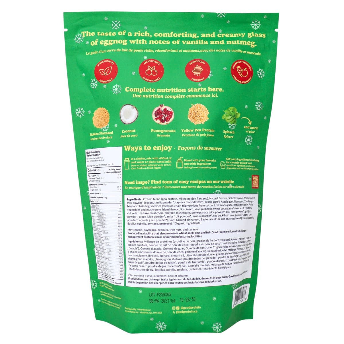 Eggnog Plant-Based All-in-One Protein Powder