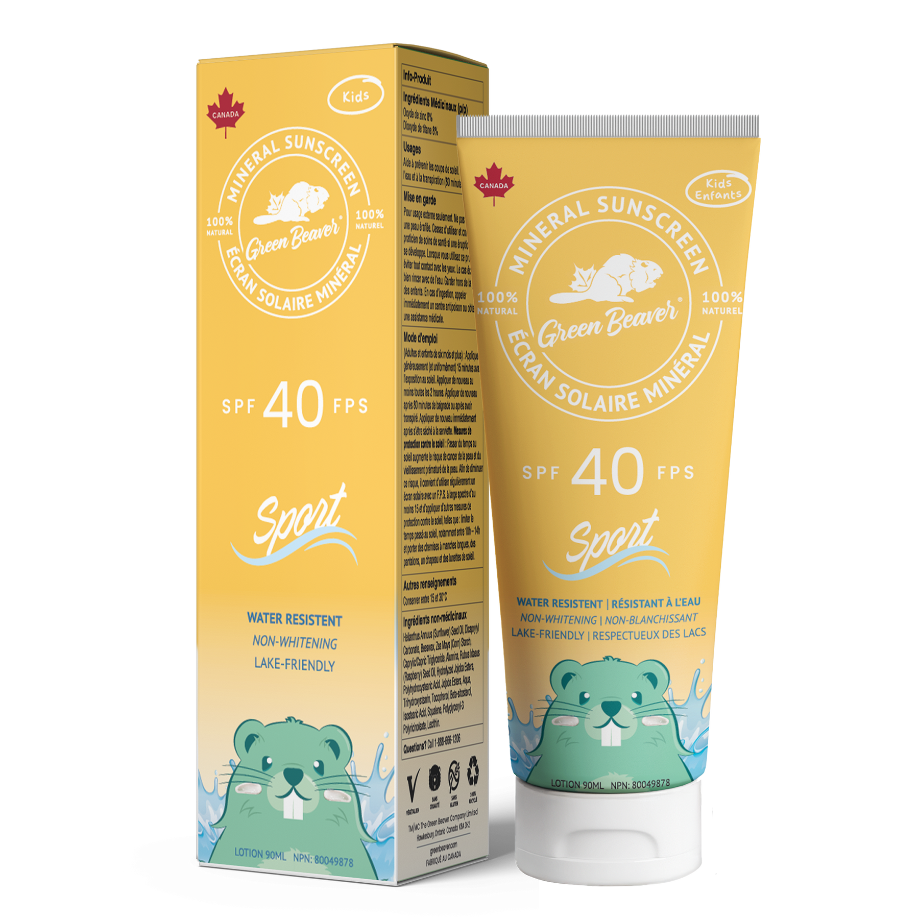 Green Beaver Kids SPF40 Sunscreen