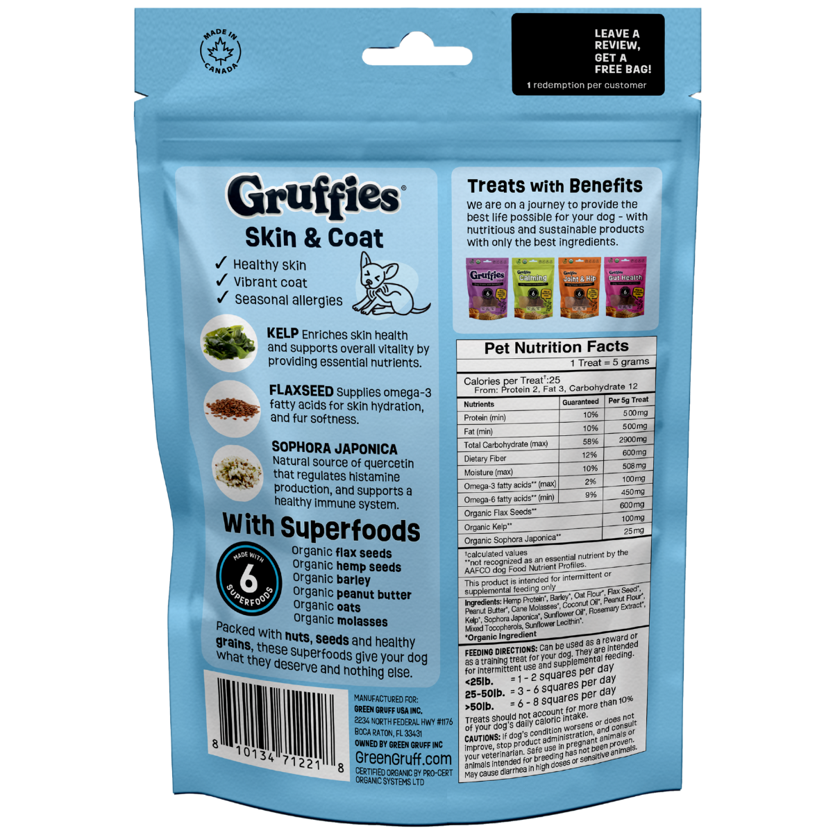Gruffies Skin & Coat Dog Treats