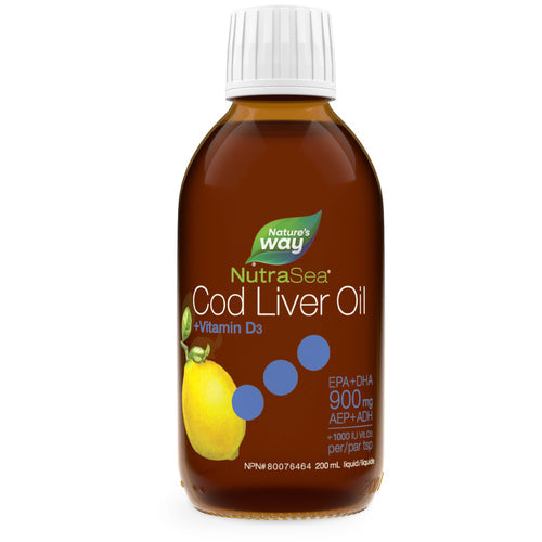 Nature's Way Cod Liver Oil +D Lemon