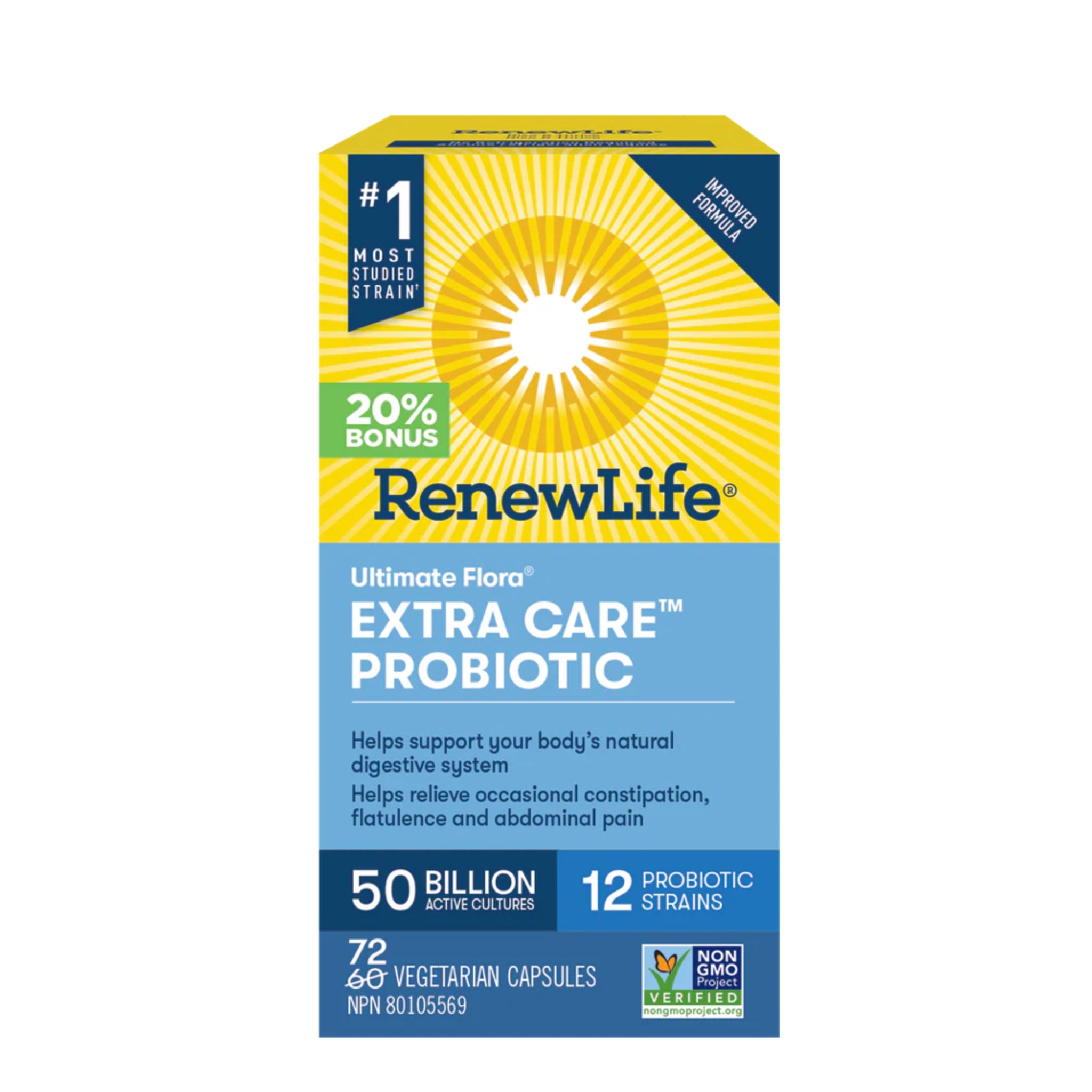 Renew Life Ultimate Flora Extra Care Probiotic 50 Billion Bonus Size