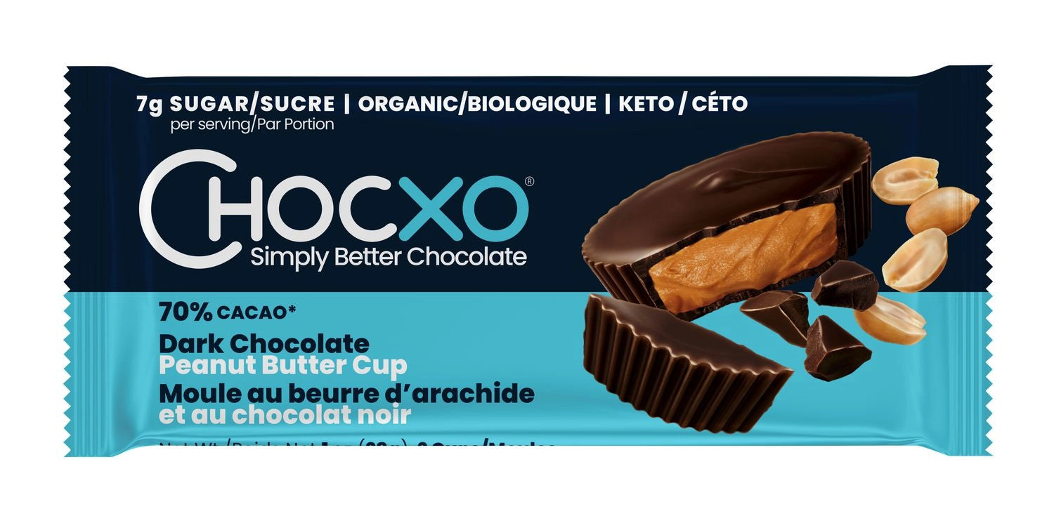 Chocxo 70% Dark Chocolate Peanut Butter Cup