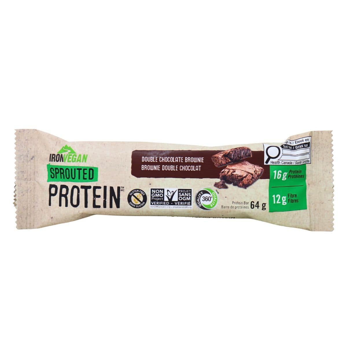 Iron Vegan Double Chocolate Brownie Bar
