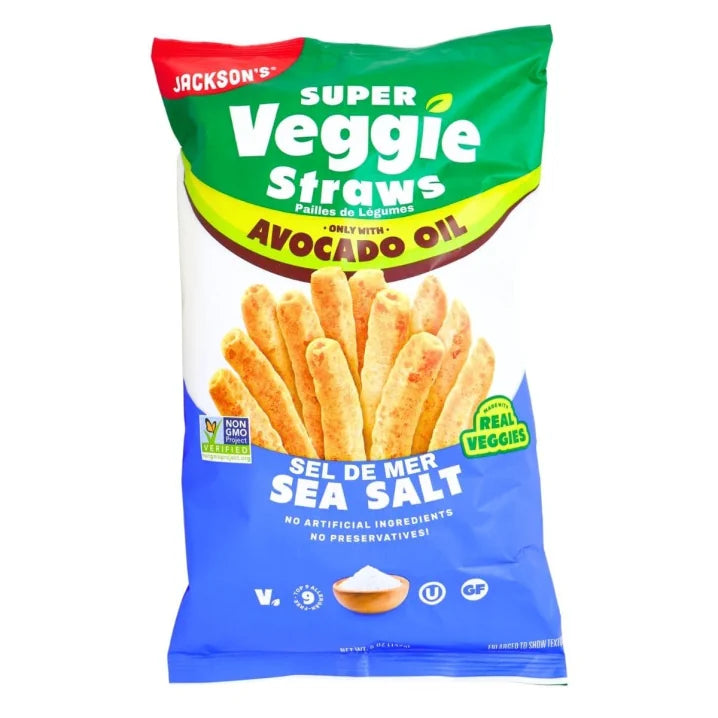 Gluten-Free Sea Salt Veggie Straws With Avocado Oil