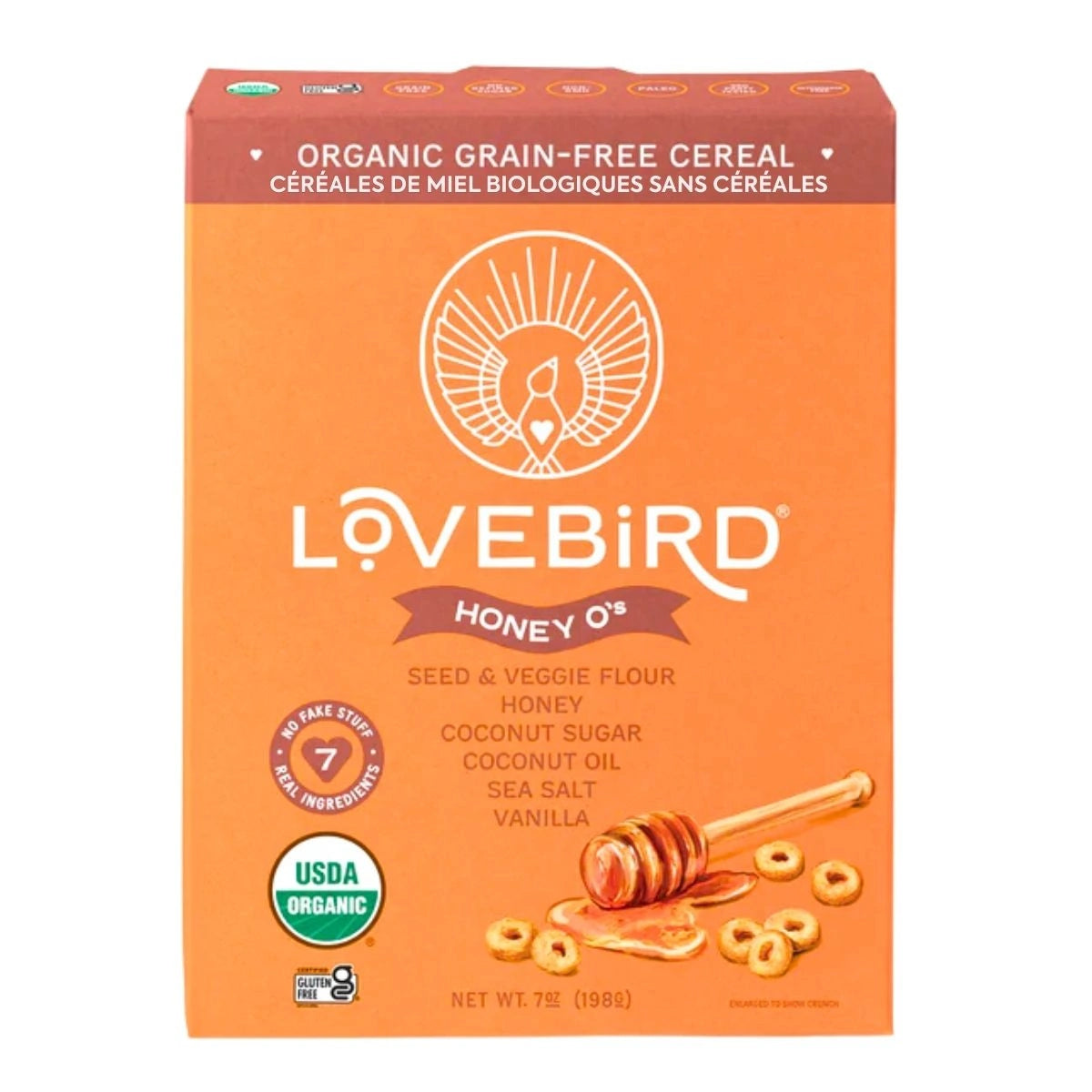 Lovebird Organic Grain-Free Honey O's Cereal