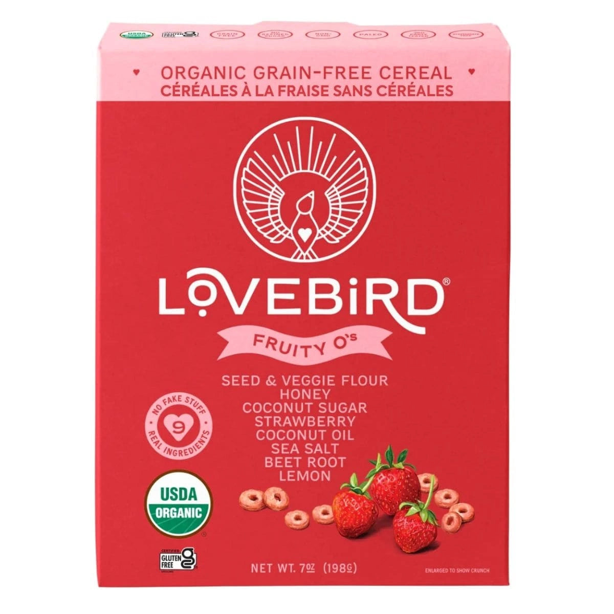 Lovebird Organic Grain-Free Fruity O's Cereal