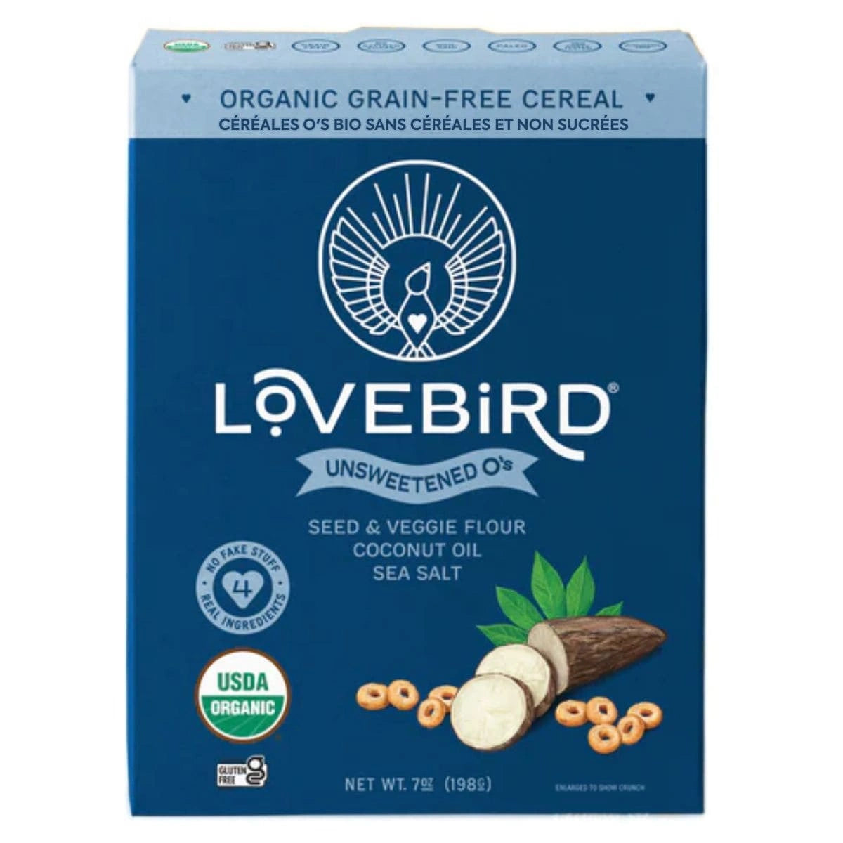 Lovebird Organic Grain-Free Unsweetened O's Cereal