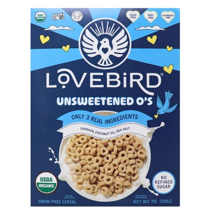 Lovebird Organic Grain-Free Unsweetened O's Cereal