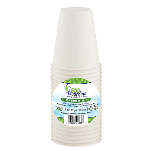 Eco Guardian 100% Compostable 8oz Cups