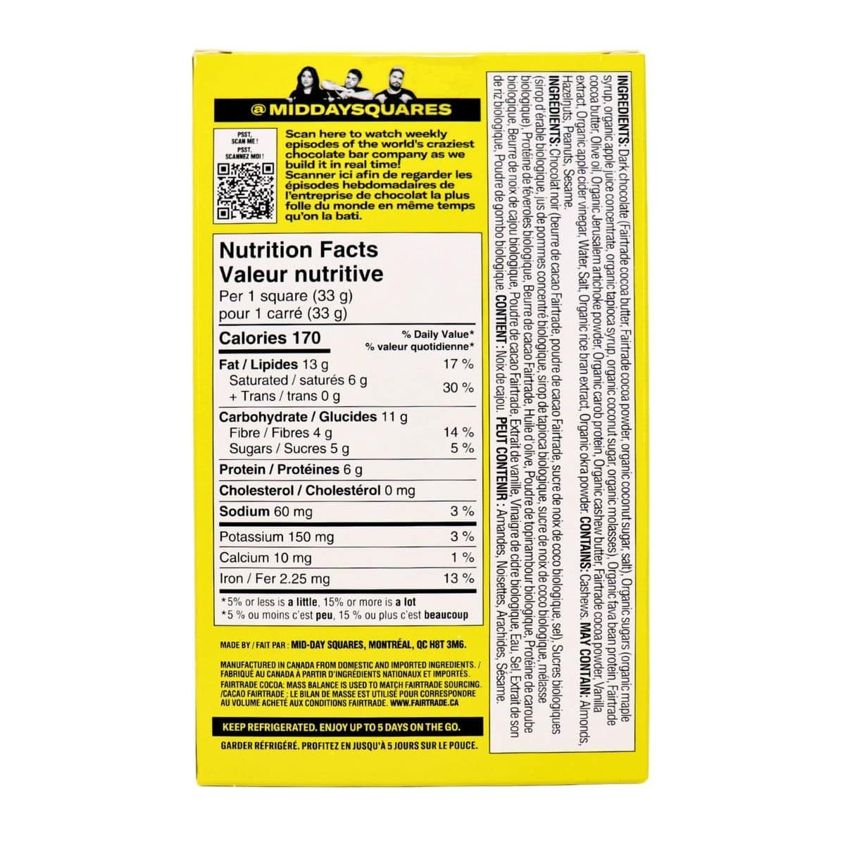 Mid Day Squares Cookie Dough 4 Pack