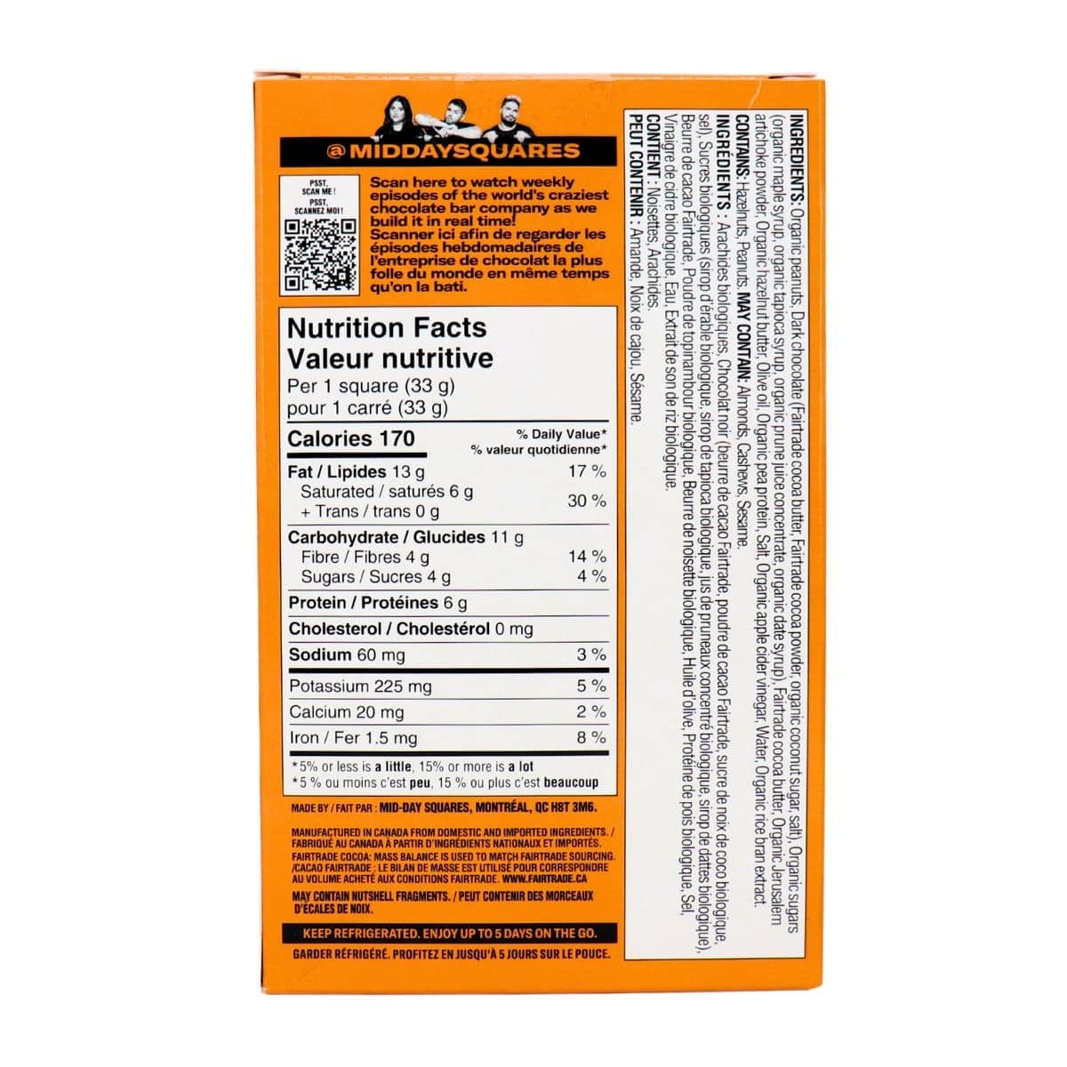 Mid Day Squares Peanut Butta 4 Pack