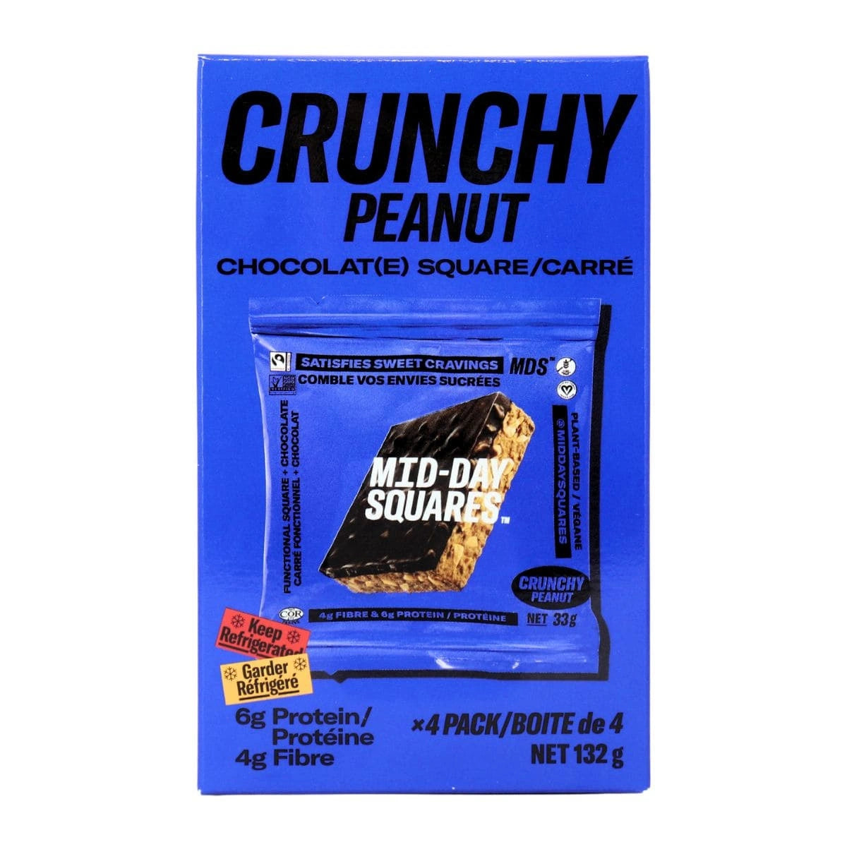 Mid Day Squares Crunchy Peanut Square 4 Pack