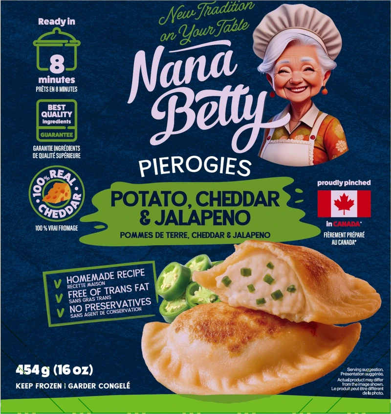 Nana Betty Potato, Cheddar & Jalapeno Pierogies