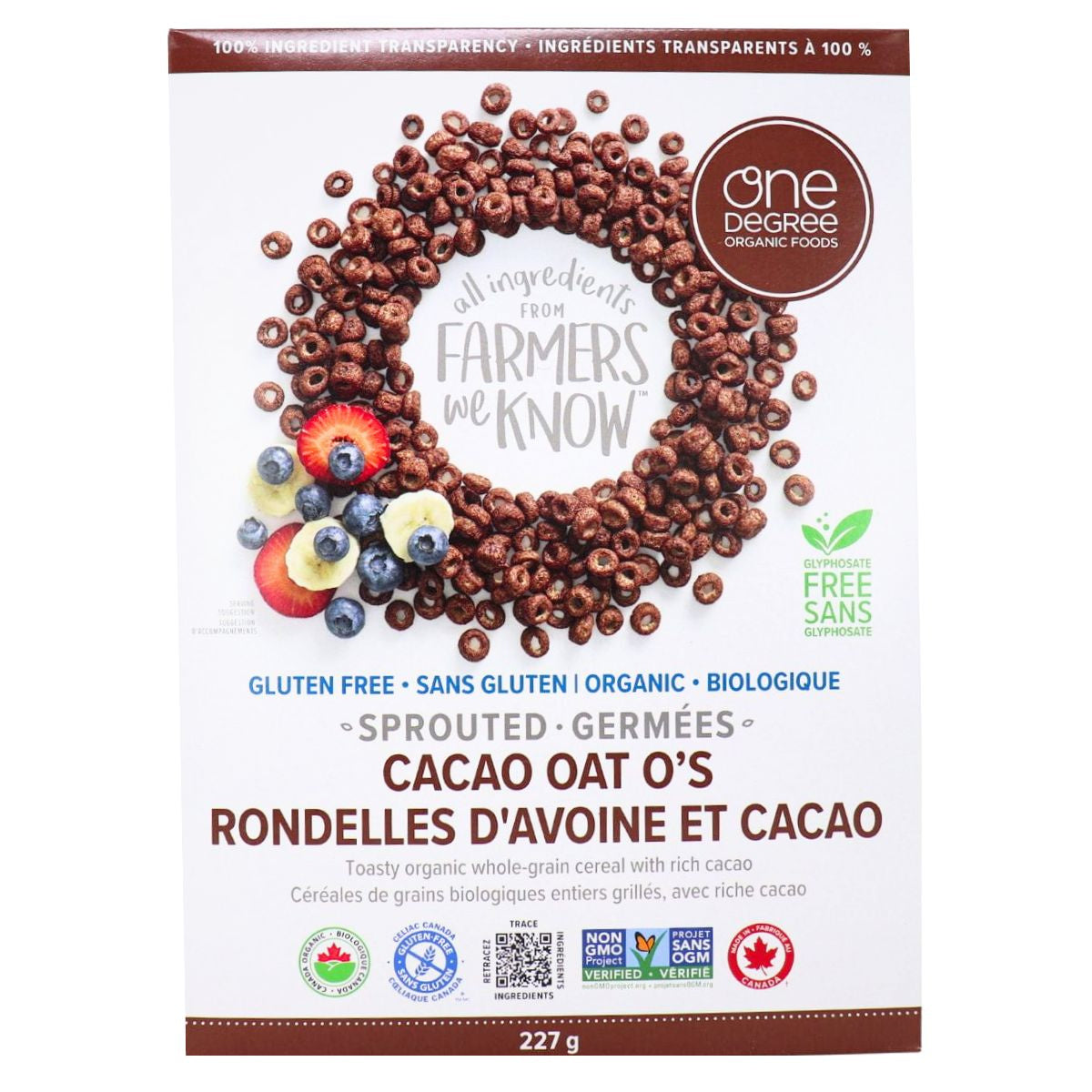 One Degree Gluten-Free Organic Cacao Oat O's