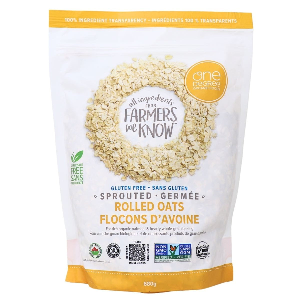 Organic Sprouted Rolled Oats
