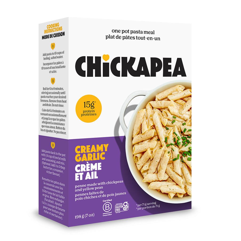 Chickapea One Pot Pasta Meal - Creamy Garlic