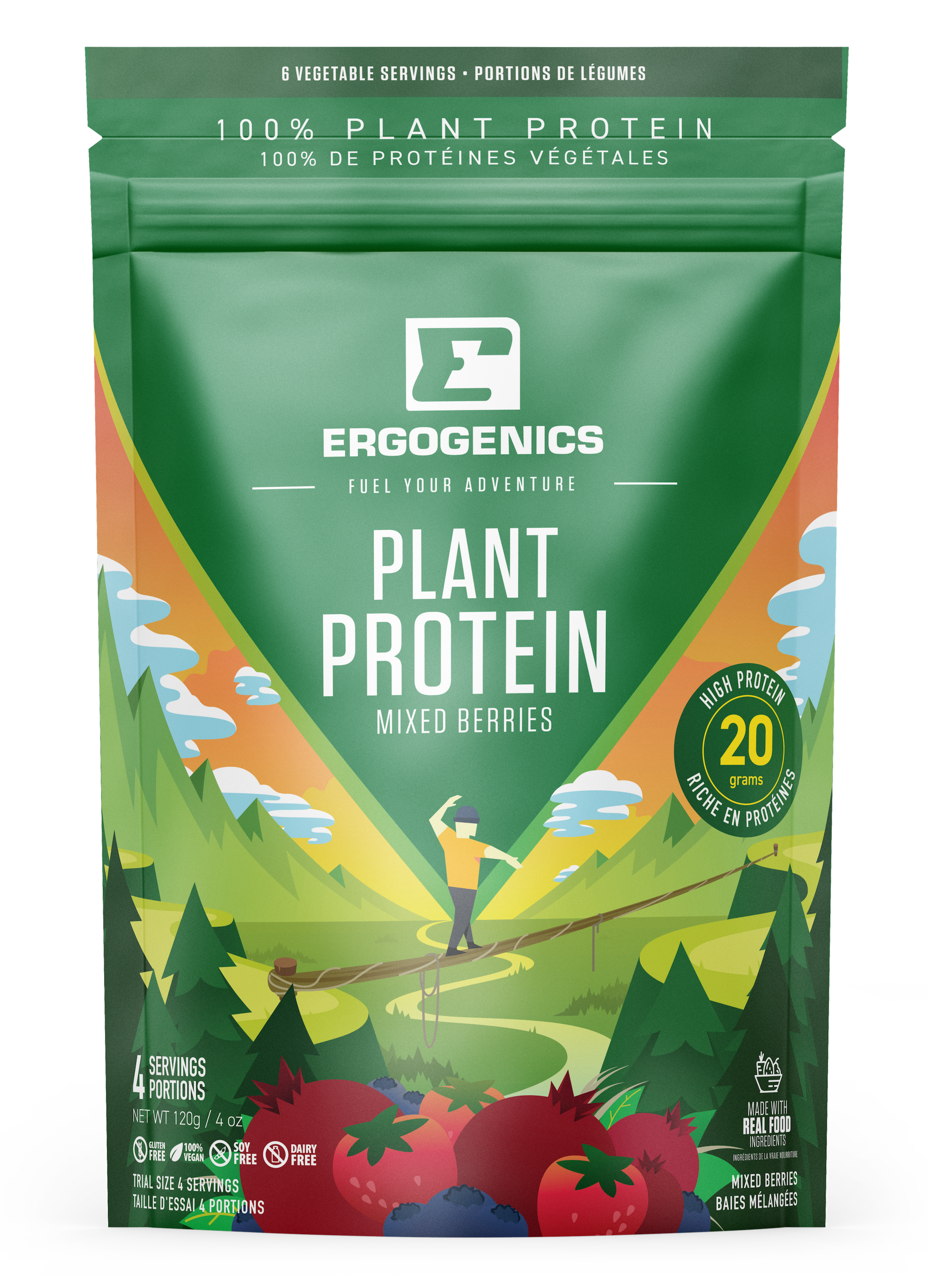 Ergogenics Mixed Berries Protein + Greens