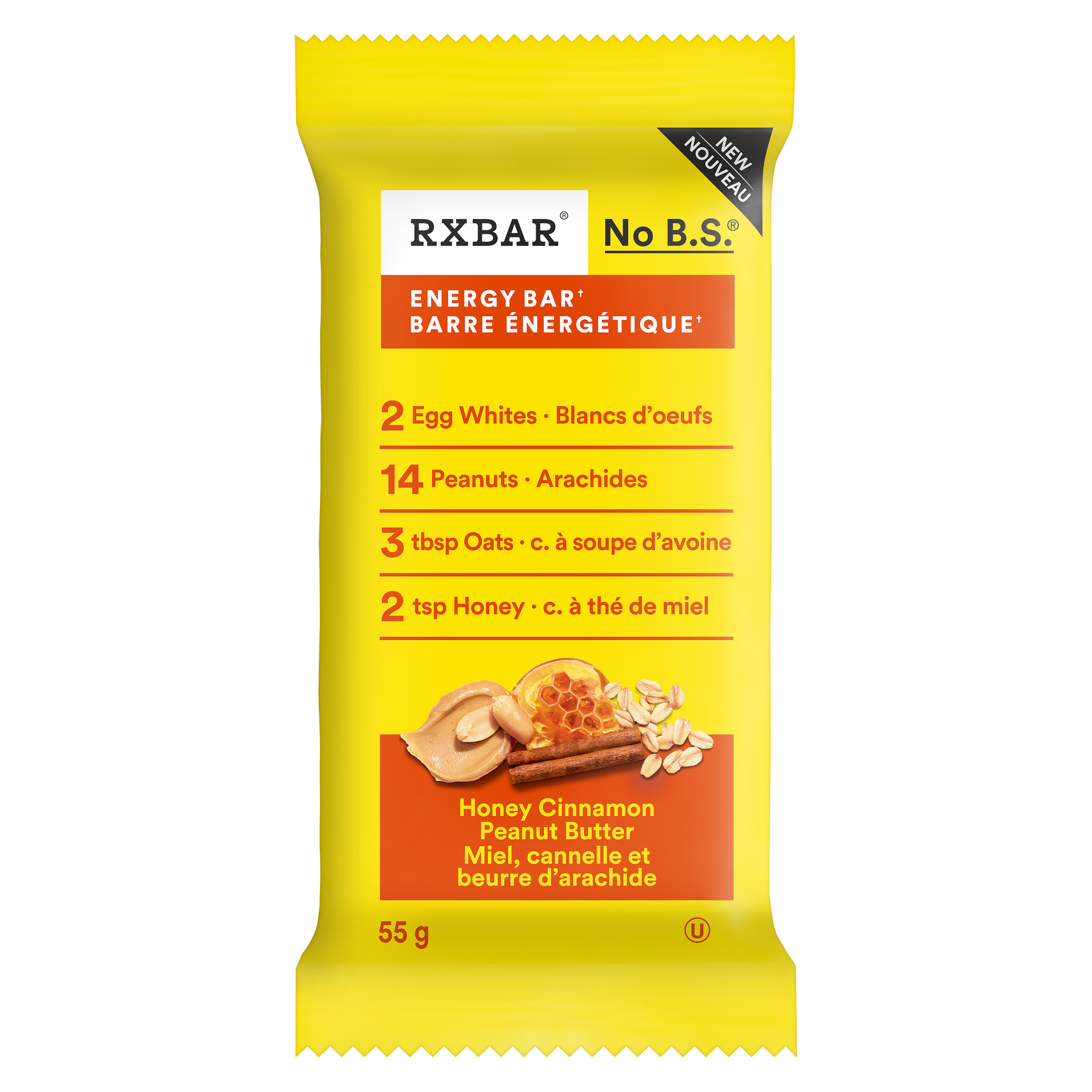 Rx Bar Honey Cinnamon Peanut Butter Energy Bar