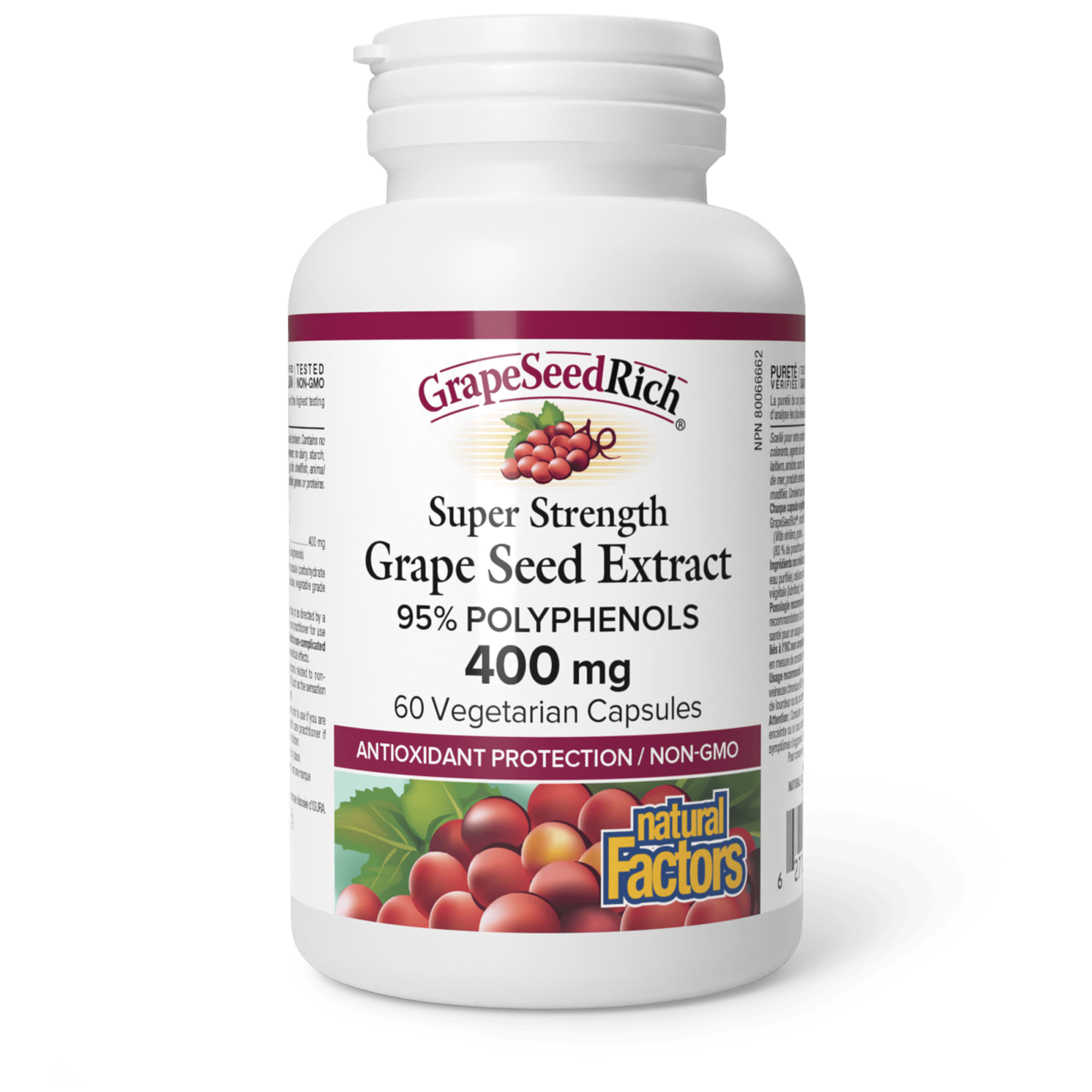 Natural Factors Super Strength Grape Seed Extract - 400mg