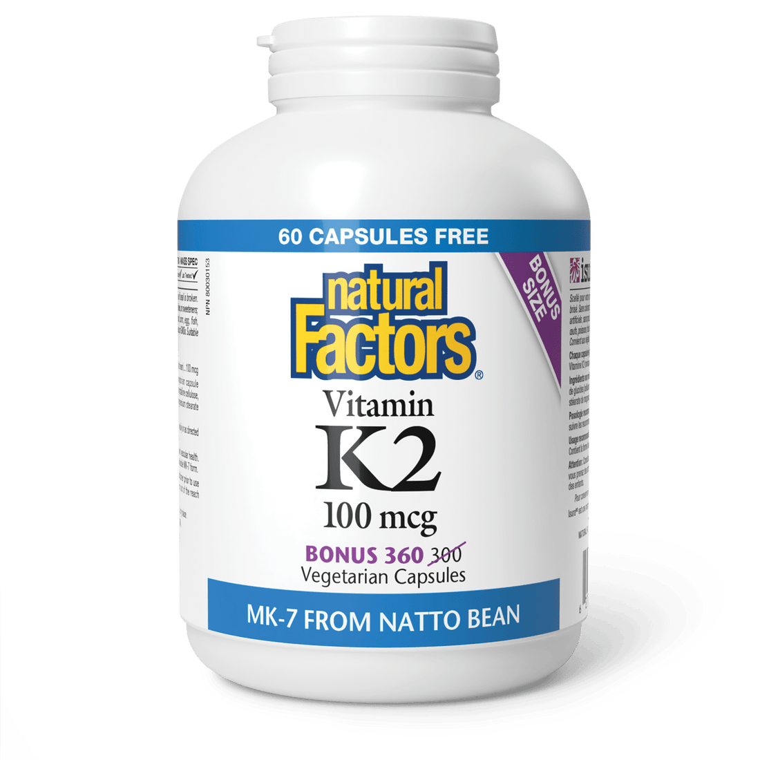 Natural Factors Vitamin K2 100mcg Bonus