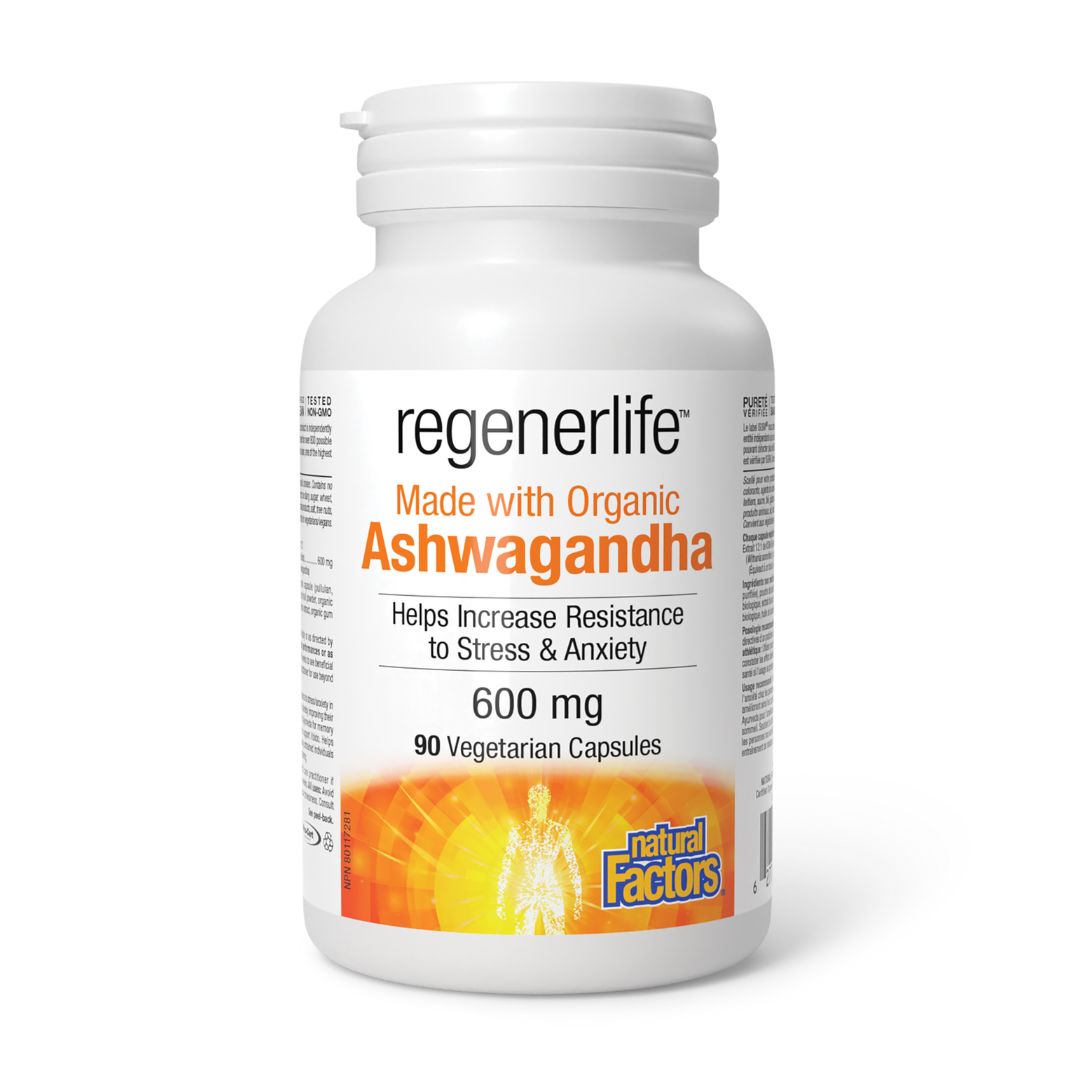 Natural Factors Rregenerlife Ashwagandha - 600mg